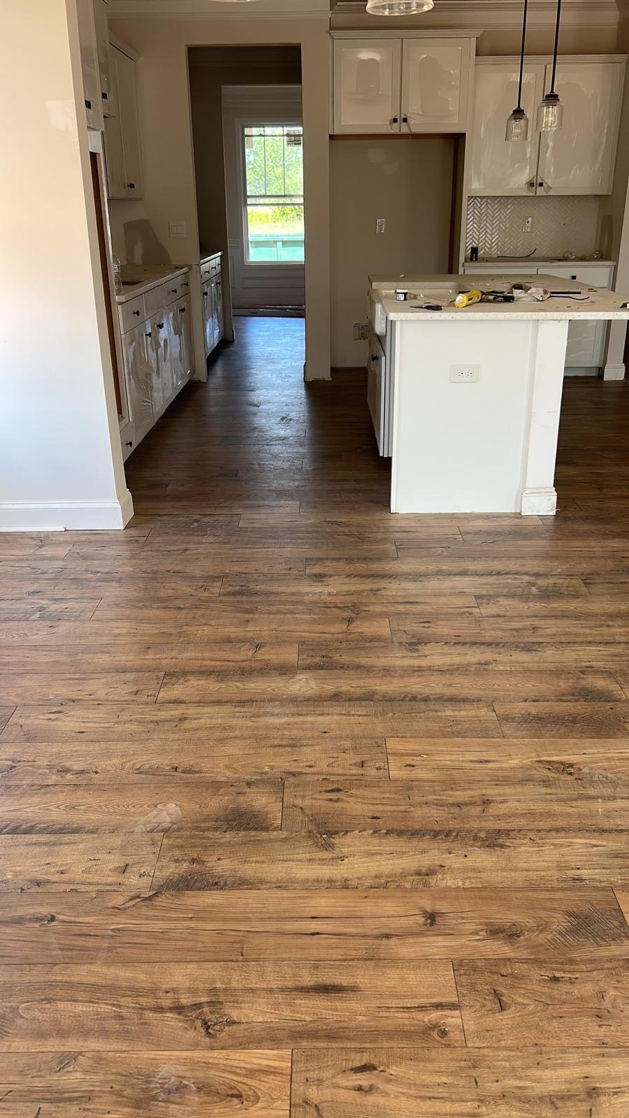 Wood-look vinyl plank in the kitchen