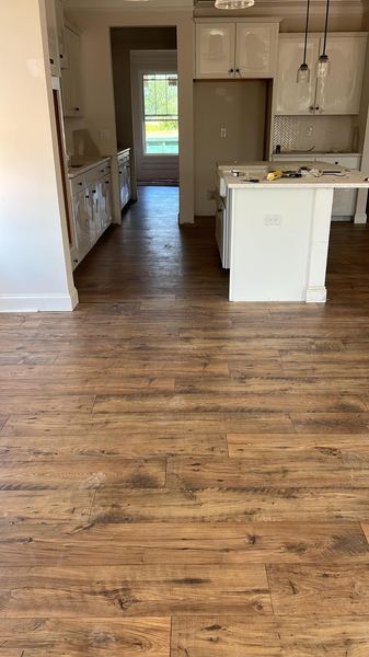 Wood-look vinyl plank in the kitchen